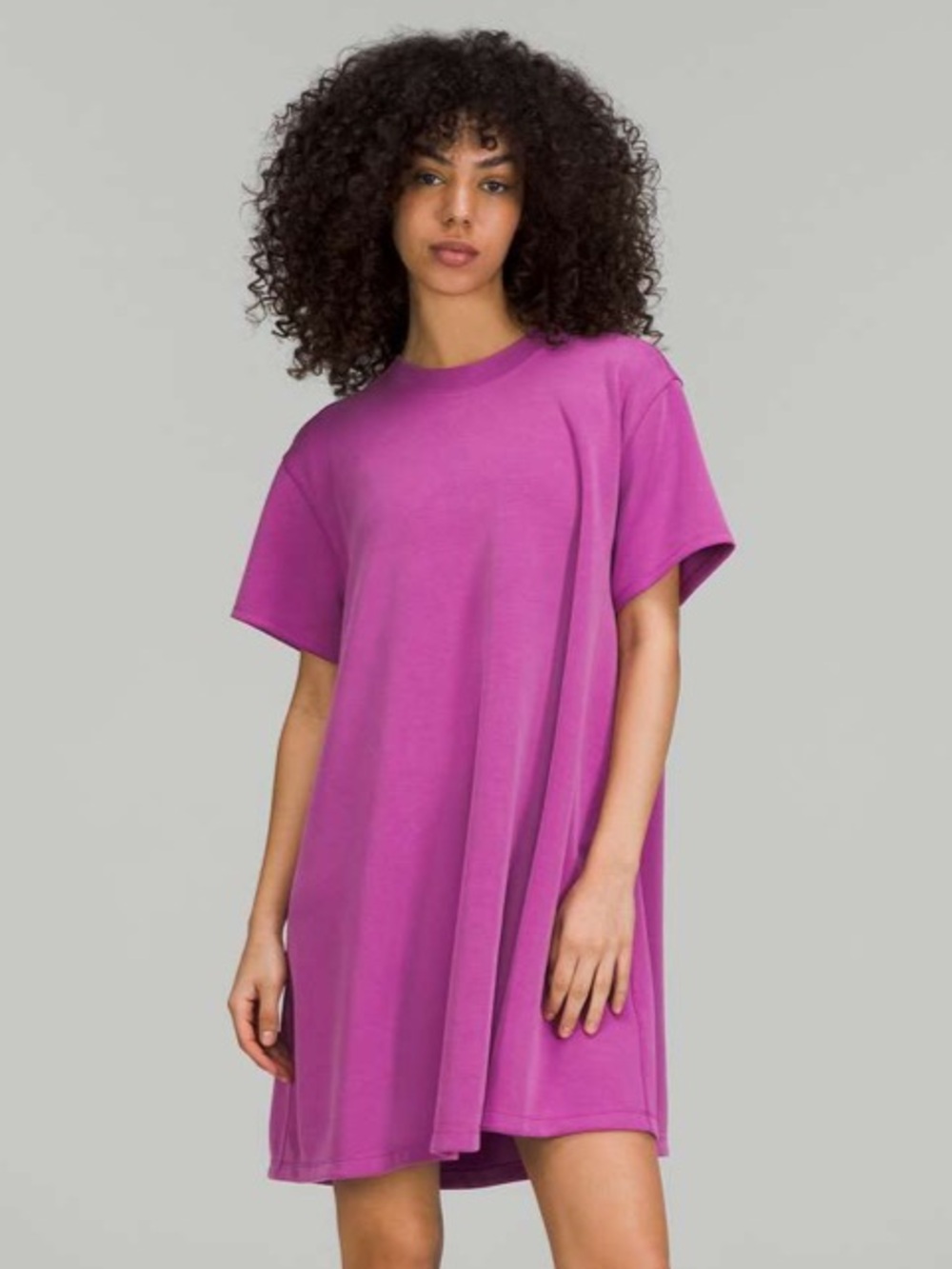 Lululemon All Yours Softstreme T-Shirt Dress — Size 12 (Vivid Plum)